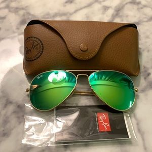 Green Aviator Flash Ray-ban Sunglasses